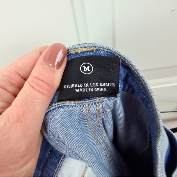 Miou Muse wide leg jeans tie waist sz medium - Picture 8 of 8